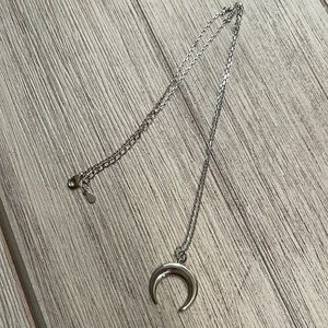 Sterling silver crescent necklace